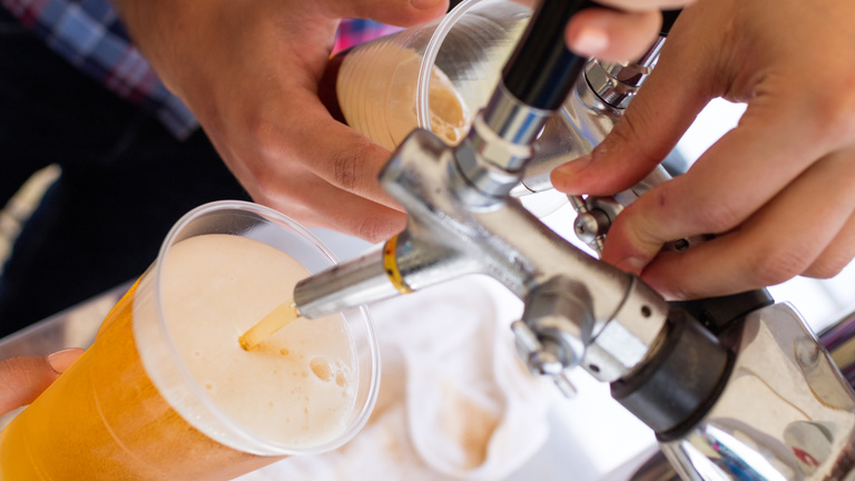 Getty image of keg tap